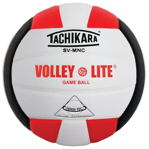 Tachikara SVMNC Volley-Lite® Composite Volleyball - Scarlet-White-Black