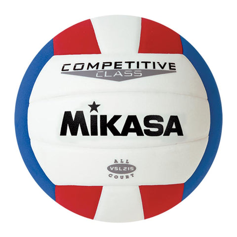 Mikasa VSL215 Synthetic Leather Volleyball - R-W-B