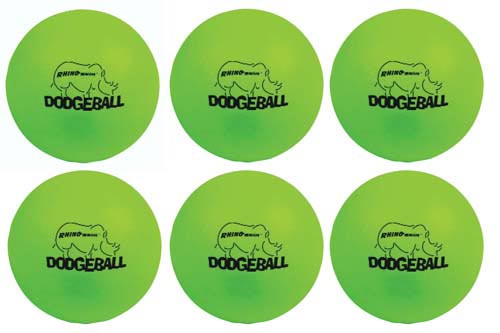 Rhino Skin Dodgeballs - 6.3" (Set of 6)(Neon Green)