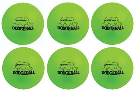 Rhino Skin Dodgeballs - 6.3" (Set of 6)(Neon Green)