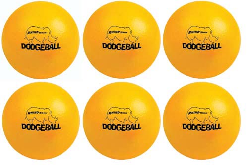 Rhino Skin Dodgeballs - 6.3" (Set of 6)(Neon Orange)