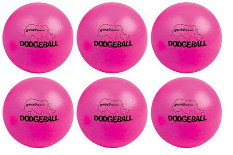 Rhino Skin Dodgeballs - 6.3" (Set of 6)(Neon Pink)