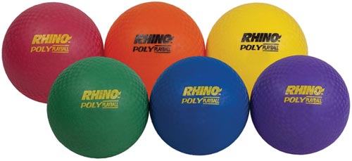 Champion Sports Ultimate Rhino Poly Playground Balls - 4" (Set of 6)