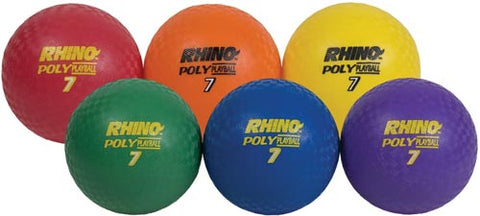 Champion Sports Ultimate Rhino Poly Playground Balls - 7” (Set of 6)