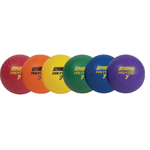 Champion Sports Ultimate Rhino Poly Playground Balls - 8.5” (Set of 6)