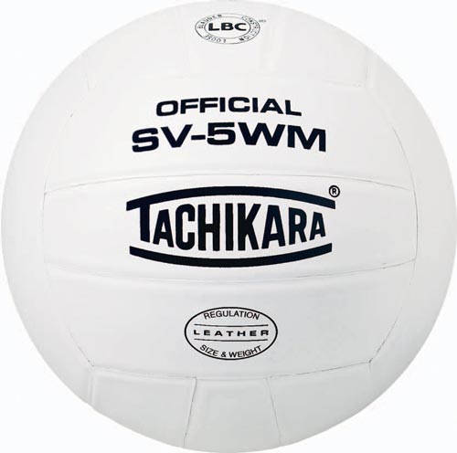 Tachikara SV-5WM Leather Volleyball - White