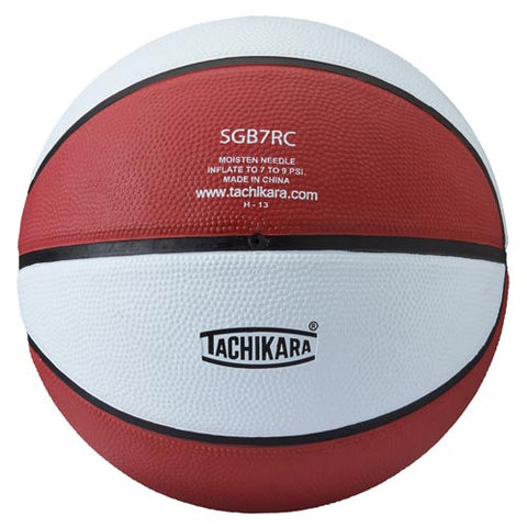 Tachikara Rubber Basketball - Intermediate (Red-White)