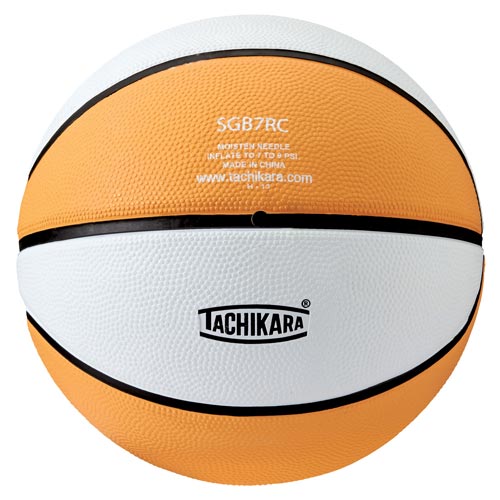 Tachikara Rubber Basketball - Intermediate (Gold-White)