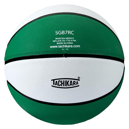 Tachikara Rubber Basketball - Intermediate (Green-White)