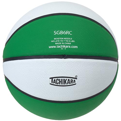 Tachikara Rubber Basketball - Official (Green-White)