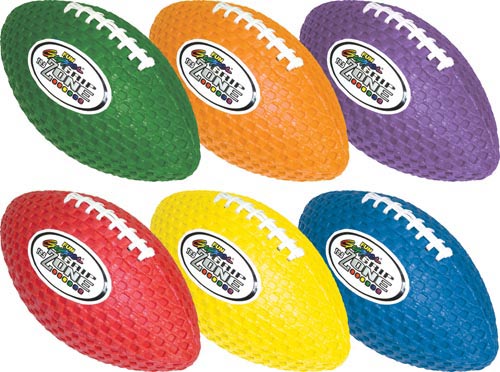 Saturnian 10.5" Gripzone Colored Footballs - Set of 6