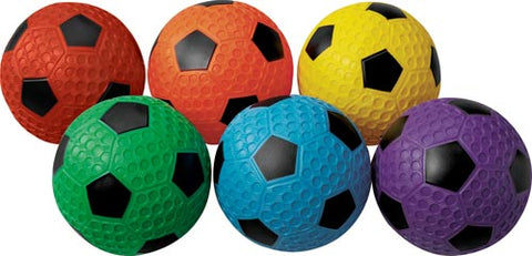 Mac-T Dimpled Rubber Soccer Balls - Size 4 (Set of 6)