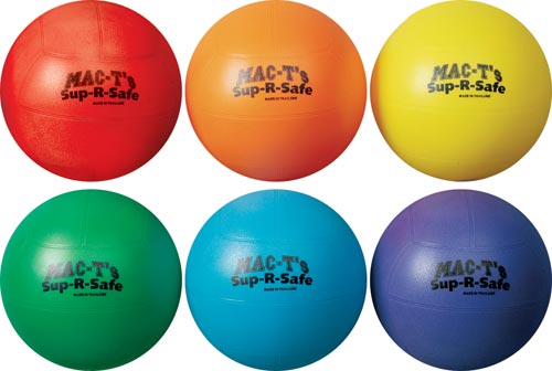 MAC-T Sup-R-Safe Volleyballs - 7" Dia. (Set of 6)