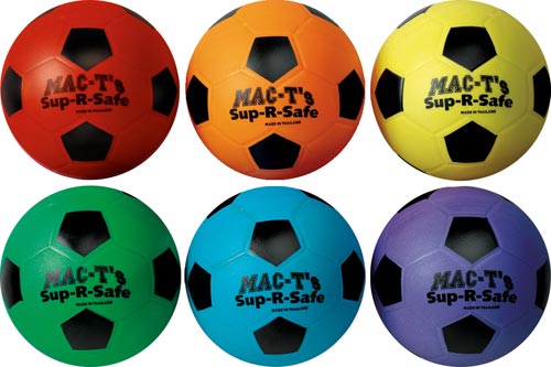 Mac-T Sup-R-Safe Soccer Balls - 6" Dia. (Set of 6)