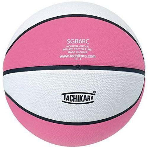 Tachikara Rubber Basketball - Intermediate (Pink-White)