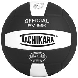 Tachikara SV18S Composite Leather Volleyball - Black-White