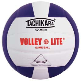 Tachikara SVMNC Volley-Lite® Training Volleyball - Purple-White