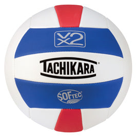 Tachikara SofTec® VX2 Volleyball - Royal-White-Scarlet