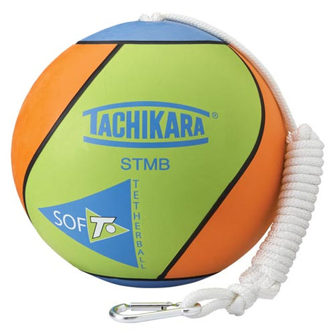 Tachikara STMB Sof-T Rubber Tetherball (Lime Blue Orange)