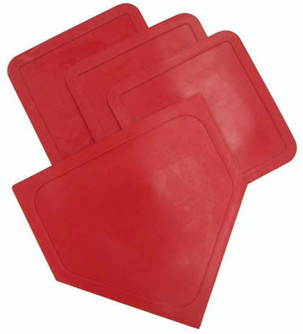 Poly Baseball Bases - Red