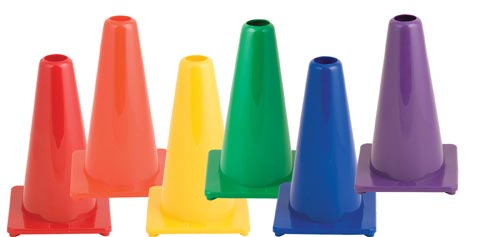 HI Visibility Flexible Vinyl Cone Set - 9" (Set of 6)