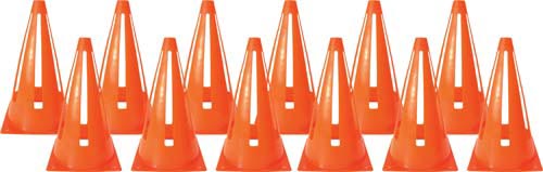 Collapsible Safety Cones - 9" (Orange)(Dozen)