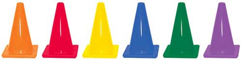 Heavy-Duty Cones - 6" (Set of 6 Colors)