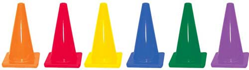 Heavy-Duty Cones - 12" (Set of 6 Colors)