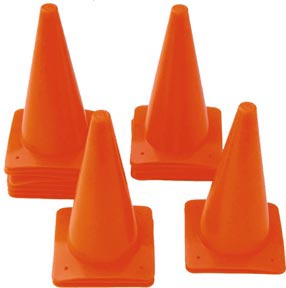 Poly Cones - 12" (Orange)(Set of 18)