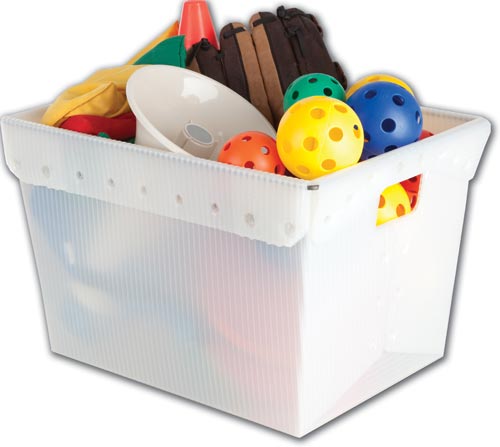 Small Plastic Nesting Storage Tote - White