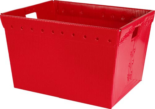 Small Plastic Nesting Storage Tote - Red