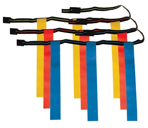 3-Flag Rip Flap Football Set of 12 - Med 40"