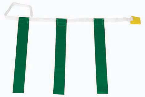 32"-39" Three-Flag Belts - Green