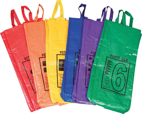 Colored-Numbered Potato Sacks - Set of 6