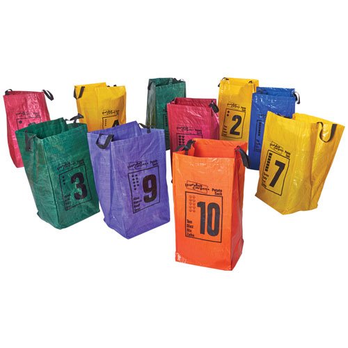 Colored-Numbered Potato Sacks - Set of 10