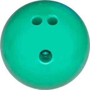 Cosom Rubberized Bowling Ball - 3 lbs (Green)