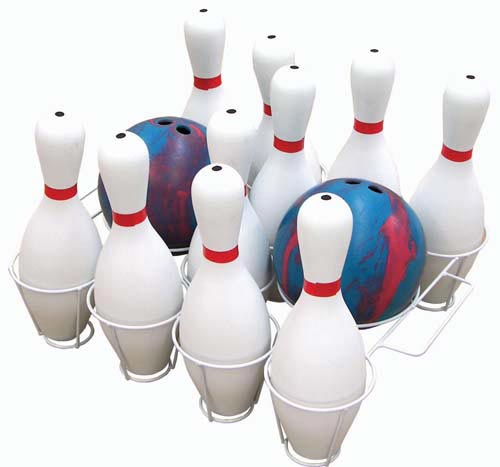 Bowling Basket w- Pins & Two 2.5 lb. Balls