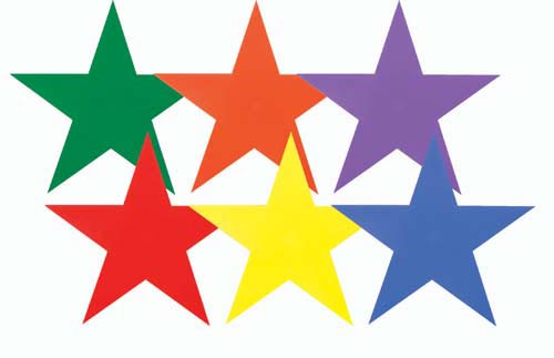 Economy Lightweight Poly Stars (1 ea. Color)