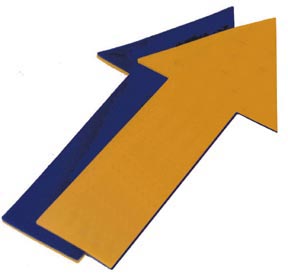 Jumbo Poly Arrow - Straight (Blue-Yellow)