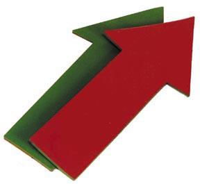 Jumbo Poly Arrow - Straight (Red-Green)