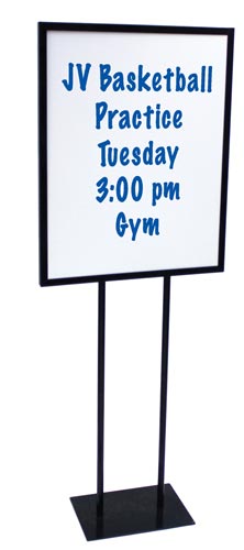 Steel Sign Holder w- Dry Erase Boards