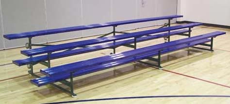 15' Powder Coated Tip & Roll Bleacher (3-Row)