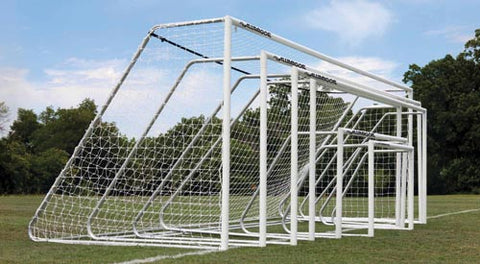 3" Classic Alumagoal Club Goals - 8'x24' (White)