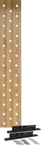 38-Hole 12" Maple Pegboard w- Mounting Bracket