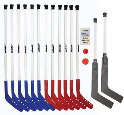 42" Shield Deluxe Hockey Set w- 2 Goalie Sticks