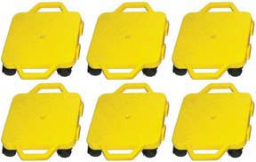 Connect-A-Scooters (nylon casters) - 16" (Set of 6 Yellow)
