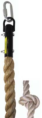 15' Unmanila Climbing Rope w- Big Knots