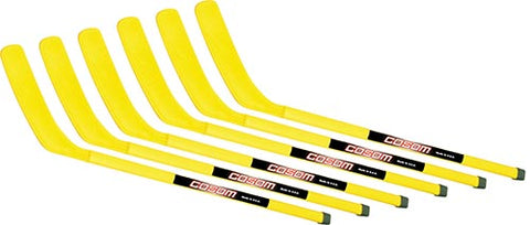 36" Cosom Hockey Sticks - Yellow (set of 6)
