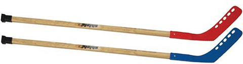 Shield 42" Deluxe Wood Hockey Sticks (1 Red- 1Blue)