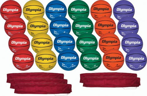 6-Color Basketball Pack (Junior Size) - 29 Pieces